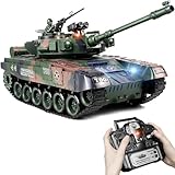 RC Panzer 1/18 Russischer T90, 2.4GHz Panzer Ferngesteuert mit Schussfunktion, WW2 Modell Panzer...