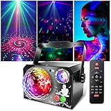 4 in 1 Discokugel, Fwiull DJ Discolicht Partylicht 65 Muster, Musikgesteuert Disco Party Licht, RGB...