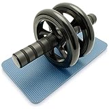 CampTeck U6665 Dual AB Roller Bauchtrainer Roller Bauchmuskeltrainer mit Knieauflage &...