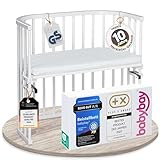 babybay Original Beistellbett aus massivem Buchenholz / kompakt & verwandelbar / Kinderbett Höhe...