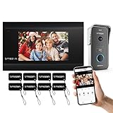 TMEZON WLAN IP Video Türsprechanlage 2 Draht,1080P Türsprechanlage mit Kamera,7''IP...