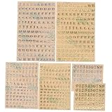 TEHAUX 12 Stück Teiliges Selbstklebende Alphabet Zahlenaufkleber aus Metall Kleine DIY Sticker für...