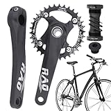 MOUNTAGE Bike CRANKSET - Single-Speed-Spulung | Bike Crank | 170 mm Leerlauf-Fahrrad Cranset |...