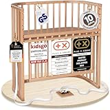 babybay Boxspring Comfort Plus Beistellbett aus massivem Buchenholz/Kinderbett Höhe stufenlos...