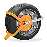 Relaxdays Radkralle 13–15 Zoll, Parkkralle Auto, Anhänger, Wohnmobil, Wohnwagen, Reifenkralle...