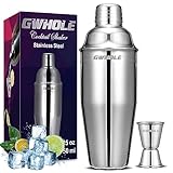 GWHOLE Cocktailshaker Set Cocktailmixer 750ml Bar Zubehör Edelstahl mit Cocktailrezepte Ebook,...