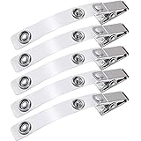 5 x WEBBOMB® Ausweishalter Befestigungsclips starker Krokodil-Clip Ausweisclip drehbar flexibler...