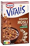 Dr. Oetker Vitalis Knuspermüsli Schoko: Großpackung Frühstücks-Müsli mit Vollmilchschokolade,...