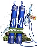 ALPENWERT Wasserfilter Outdoor Doppelpack - Trinkwasserfilter für 4000 Liter gefiltertes Wasser -...