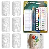 Babybauch Gipsabdruck Set 3D, Gipsabdruck Babybauch mit 6PCS Gipsbinden, 12 Acrylfarben, Gibs...