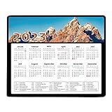 YUXES Mauspad mit Kalender 2023, 25 x 30 cm Gaming Mauspad rutschfest, Mouse pad mit Wasserfest,...