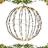 Weihnachtskugel für den Außenbereich – beleuchtete Weihnachtskugeln, festliche Ornament-Laterne...