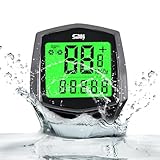 AMFUN Fahrradcomputer, Fahrradcomputer mit Hintergrundbeleuchtetem Display, Automatischer...