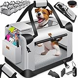 Lovpet® Transportbox Hund Katze Transporttasche M 60x42x42cm | Hunde-Tragetasche Faltbare...