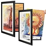 Mkitnvy Fotorahmen für Kindergemälde, 2er-Pack,Acryl-Kunstrahmen A4 kann geöffnet werden,...