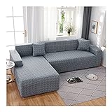 AmDxD Sofaüberwürfe 3 Sitzer, Simple Muster Sofaüberzug Möbelschutz mit Elastischem für...