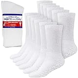 DEBRA WEITZNER Herren-Diabetiker Socken Rutschfester Griff Baumwolle 12er Knöchel one Size Crew &...