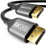 deleyCON 3,0m DisplayPort Kabel 1.4-8K@60Hz 4K@165Hz 2K@360Hz - UHD WQHD HDR HDCP 2.2 - AMD FreeSync...