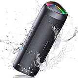 UOHHBOE Bluetooth Lautsprecher Bluetooth 5.3 Tragbarer Kabelloser Musikbox mit TWS Stereo RGB...