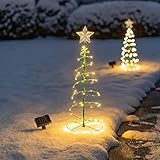 Weihnachtsbeleuchtung Außen, Weihnachtsdeko Aussen Solar Wetterfest Weihnachtsbaum,...