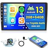 2+64GB Android 13 Autoradio für Toyota Auris 2006-2011 Radio Wireless Carplay Android Auto, 10.1...