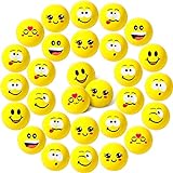 30 Stück Antistressball für Kinder Erwachsene Lächeln Gesicht Stress Bälle 1,6 Zoll Mini Schaum...