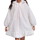 Plüschjacke Hoodie Bunny Ohren Niedlich Frauen Kaninchen Langarm Fuzzy Flauschig Sweatshirt...