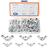 Nadinsta 97 Stück Flügelmuttern Assortiment Kit, Schmetterlingsmuttern Flügelmuttern Wing Nut...