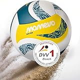 Momevo SunPro Offizieller Beachvolleyball, DVV Zertifiziert, offizielle Größe 5, weiche Mikrofaser...