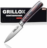GRILLOX Profi Gemüse Obstmesser 9cm Schälmesser Küchenmesser Allzweckmesser Edelstahl Messer...