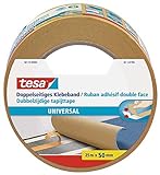 tesa Doppelseitiges Klebeband Universal - Vielseitiges Klebeband für Verpackungen, Deko und...