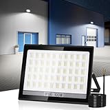 NATPOW LED Außenstrahler, 100W Flutlicht, 11000LM Superhell, 6000K, IP66 Wasserdicht, für Gärten,...