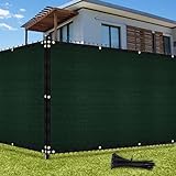 UIRWAY Sichtschutz Zaun 1,82m x 15,24m, Zaunblende Schattiernetz mit ösen 142 g/m² Blockade UV...