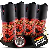 4 x Wilhelm Pfefferspray 40 ml Tierabwehr Selbstverteidigung CS KO Spray hochdosiert (ca. 2 Mio....