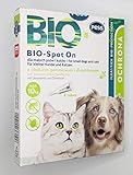 BIO-Spot On 4 Pipetten I Natürliches Mittel gegen Zecken und Flöhe I Zeckenschutz für Hunde und...