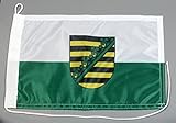 Buddel-Bini Bootsflagge Sachsen 20 x 30 cm in Profiqualität Flagge Motorradflagge