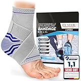 Sprunggelenkbandage [TESTSIEGER 1,1] | Einstellbare Knöchelbandage [Damen & Herren] atmungsaktiv &...