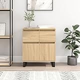 Woiinea Küchenschränke 60 x 35 x 70 cm Sonoma-Eiche glatte Oberfläche mehrschichtiges Holz...