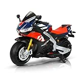 TCARAIWEN Aprilia Lizenzierte 24V Kinder Elektro-Motorrad, Geschwindigkeit bis zu 8 km/h Ride-On...