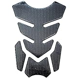 QIUMING® Tankpad 3D Carbon Braun Optik universell kompatibel Wasserdicht Lackschutz für Auto...
