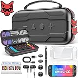 Switch 2 Tasche für Nintendo, 8 IN 1 Switch 2 Zubehör mit Switch Case/Switch Schutzhülle...