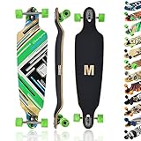 MAXOfit Longboard Charisma Green No. 64 - Drop Down Board mit robustem Deck und mittelweichen Rollen...