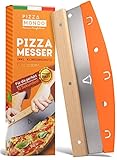 Pizza Mondo® Pizzaschneider - Profi Pizzamesser (Pizza Cutter) effektiver als Pizzaroller | Premium...