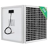 ECO-WORTHY 25 Watt 12 Volt Solarpanel IP65 Wasserdichtes Solarmodul Off Grid Batterieladung für...