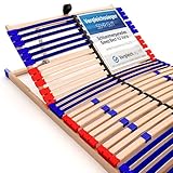 Stabiler Lattenrost 100% BUCHE Lattenrahmen - Kopfteil verstellbar - SCHULTERFRÄSUNG, 7 Zonen, 42...