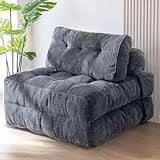 MAXYOYO Faltbares Schlafsofa umwandelbarer Schlafsessel mit Kissen, Matratze mit Rückenstütze,...