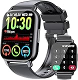 Smartwatch Damen Herren, Fitnessuhr Damen mit Telefonfunktion 1.85' Zoll Touchscreen, IP68...