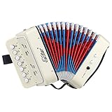 Eastar Akkordeon 10 Tasten Knopf Pädagogisches Musikinstrument für Kinder, Voll Funktionsfähiges...