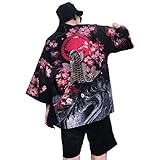 Siehin Herren Kimono Cardigan Japan Happi Kimono Frühling-Sommer Jacke Yukata Coat Ukiyoe Baggy...