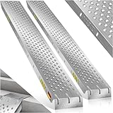 MASKO® 2X Auffahrrampe | Verladerampe | Verladeschiene | verzinkter Stahl | Antirutsch | 200kg* Pro...